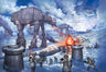 On the ice planet of Hoth™, the Rebel Squadrons battle the Imperial AT-STs™ and massive AT-ATs™ - unframed