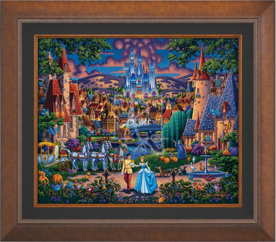Cinderella's evening of celebration, surrounded by all the details of the story's fairy tale. Aurora Copper Gold Frame