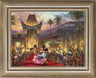 In this flashing Hollywood scene, Mickey and Minnie walk the red carpet. Brushed Gold  Frame