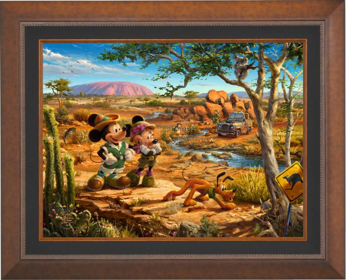 Mickey, Minnie, Pluto Donald, and Goofy explore the land down under - Australia. - Aurora Copper Frame