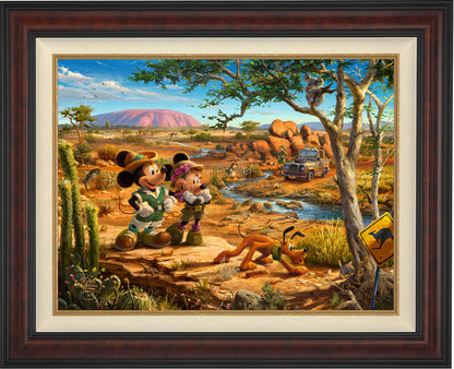 Mickey, Minnie, Pluto Donald, and Goofy explore the land down under - Australia. - Burl Frame