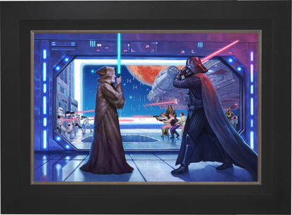 The Lightsaber™ battle between Obi-Wan Kenobi and Darth Vader - City Black Frame.