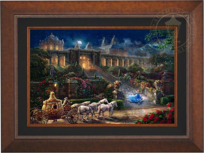 Cinderella, racing down the castle's stairs, as the clock strikes midnight. -  Aurora Copper Frame