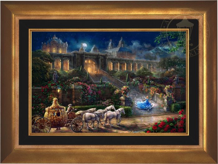 Cinderella, racing down the castle's stairs, as the clock strikes midnight. -  Aurora Copper Frame