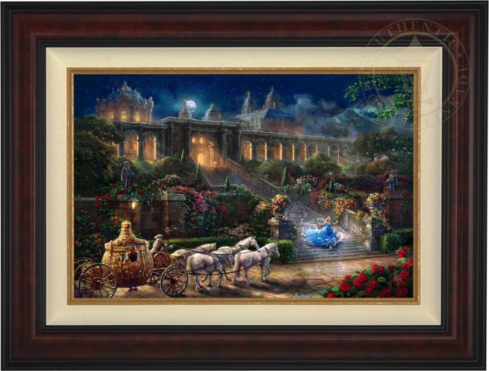 Cinderella, racing down the castle's stairs, as the clock strikes midnight. -  Burl Frame