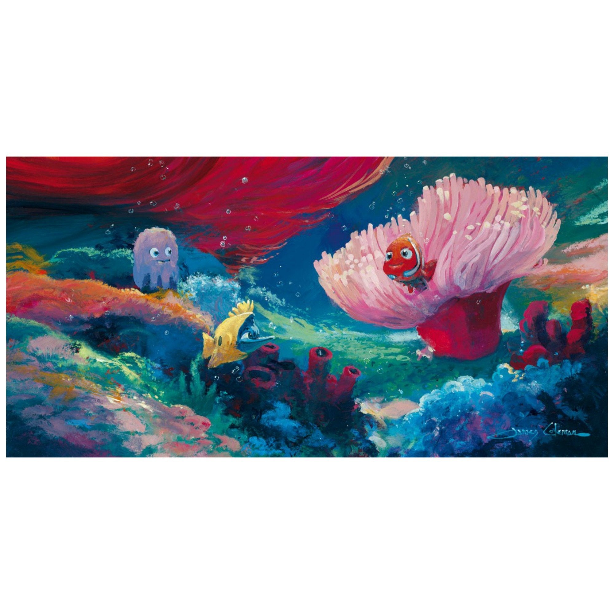 Nemo asks Pearl is a pink Flapjack Octopus and Bubbles to come play.