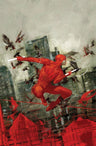 Comic cover art: The Daredevil surrounded by black birds.