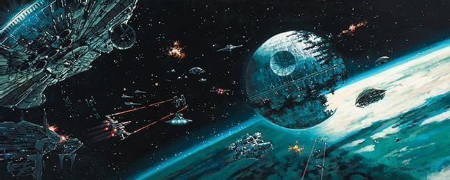 The Death Star was destroyed by the Rebel Alliance on the Millennium Falcon, in Return of the Jedi. 