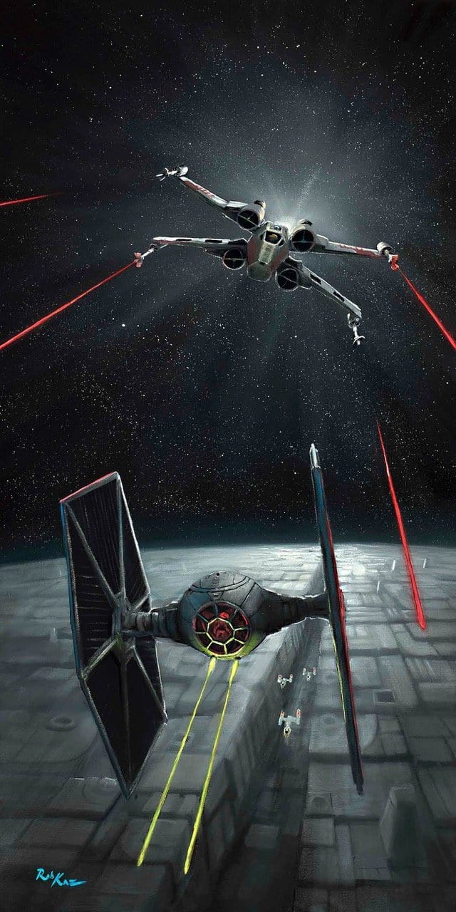 The X-Wing chasing down an Imperial fighter.