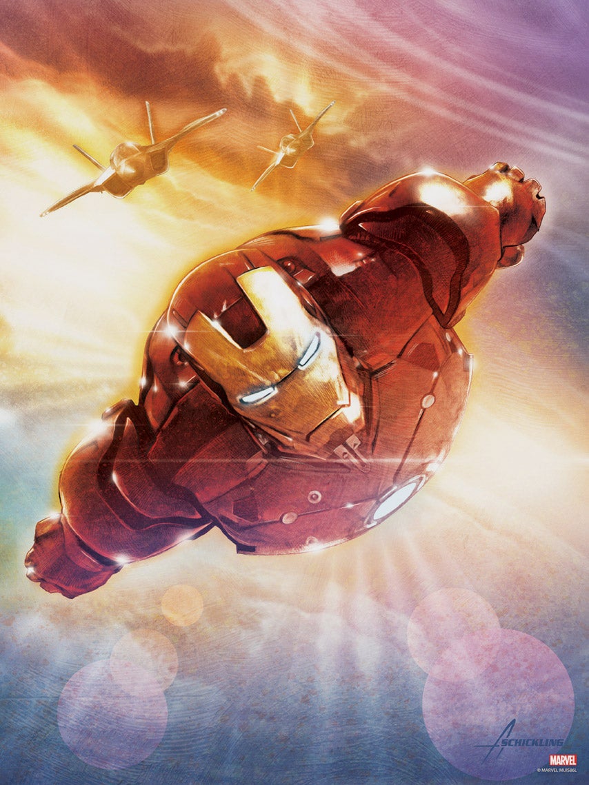 Iron-Man being chased by you fighter planes - paper