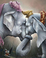 Together at Last by Jared Franco - Dumbo and his mother trunks embrace and finally enjoy along waited moment together.