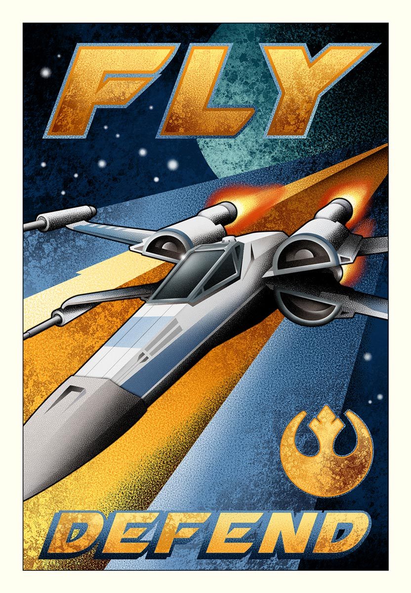 Fly and Defend - X-Wing Fighter - Paper