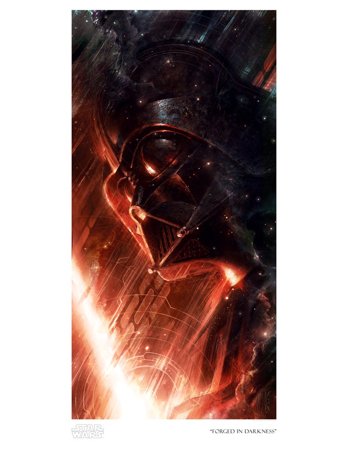 Star Wars Art - Forged in Darkness Darth Vader - Paper