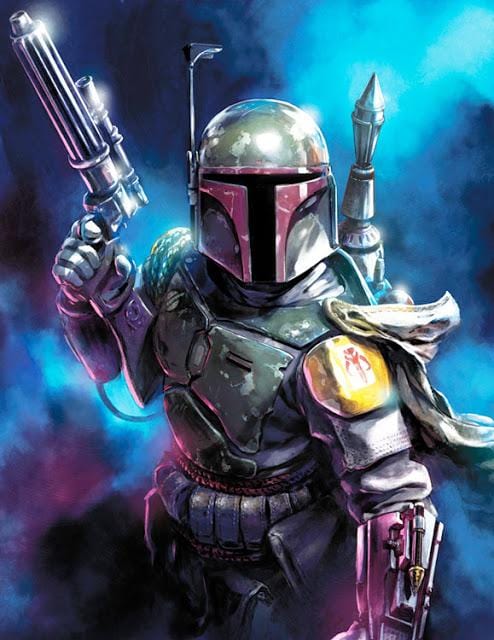 Star Wars: Return of the Jedi inspired artwork featuring Boba Fett