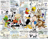 Features Bugs, Daffy, Wile E Coyote and other looney tunes characters.