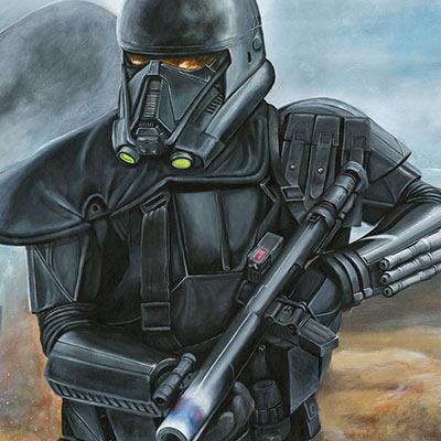 The Death Troopers scouting the battle ground at Scarif. Rogue One - Closeup