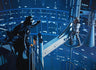 Darth Vader reaches out to help the injured Luke who is hanging on to a beam. Inspired by  Star Wars -The Empire Strikes Back