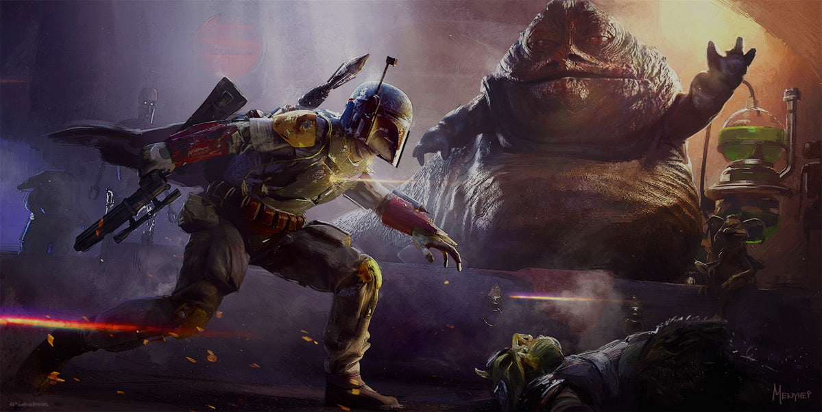 Boba Fett encounter with Jabba. 