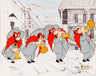 Yosemite Sam multiple images dancing to the tune of his Trumpet.