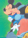 Minnie kissing Mickey for his bravery