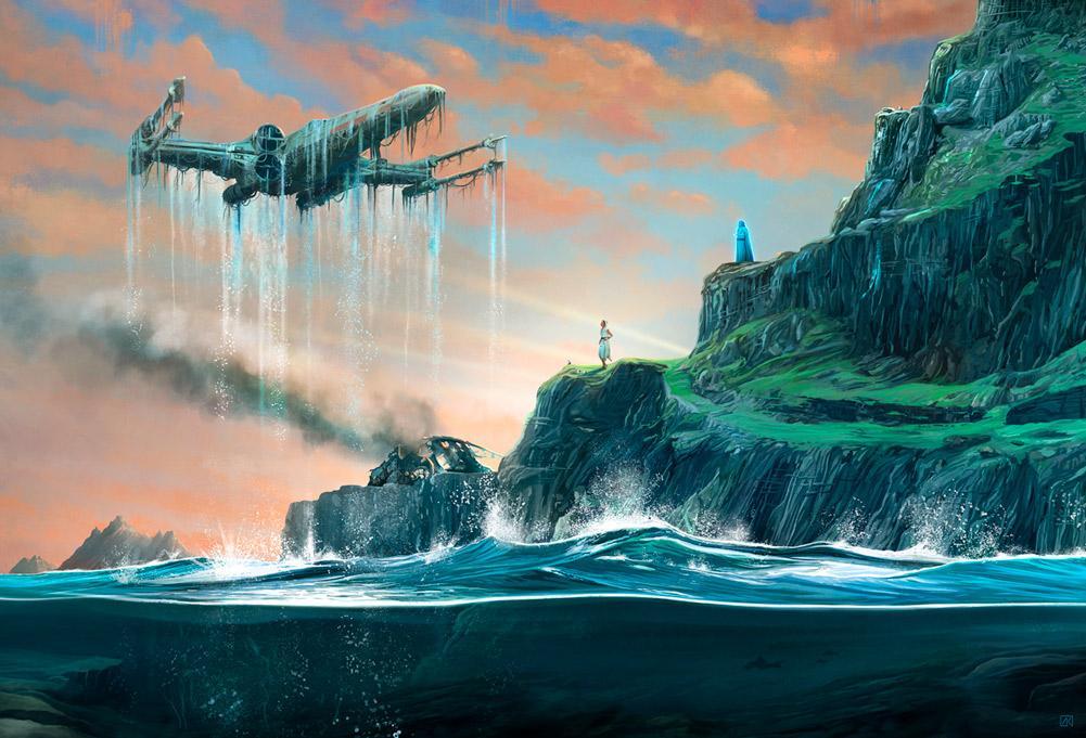 Luke's starfighter which is below the water. Artwork inspired by Star Wars: Return of the Jedi Canvas
