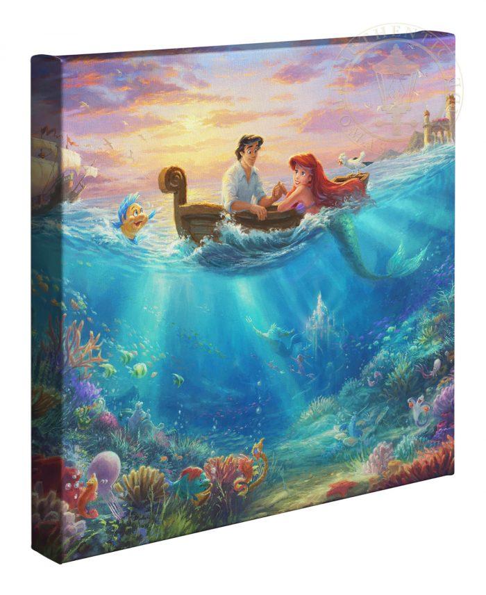 Ariel’s best friend, Flounder, nervously circles the boat hoping that Prince Eric will go on and kiss the girl. 14x14