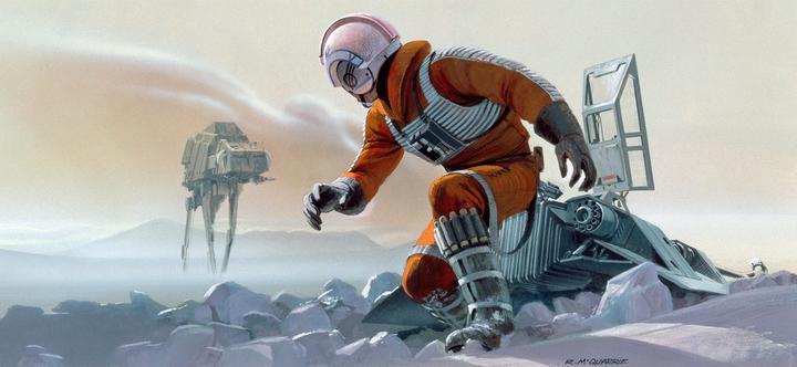 Artwork from The Empire Strikes Back by legendary conceptual designer Ralph McQuarrie. 