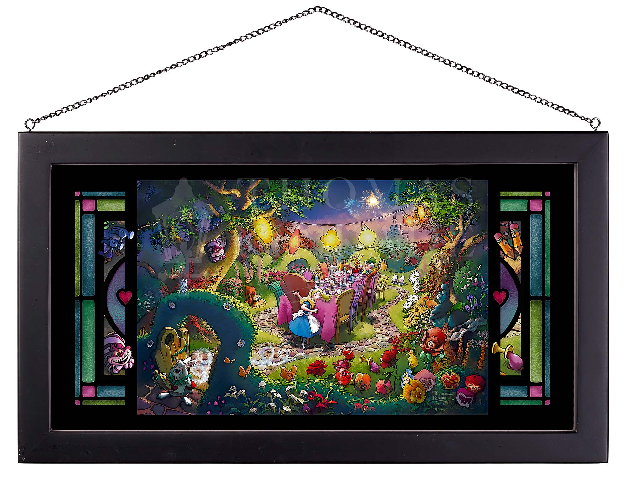 Disney Framed Glass Art - Mad Hatter's Tea Party