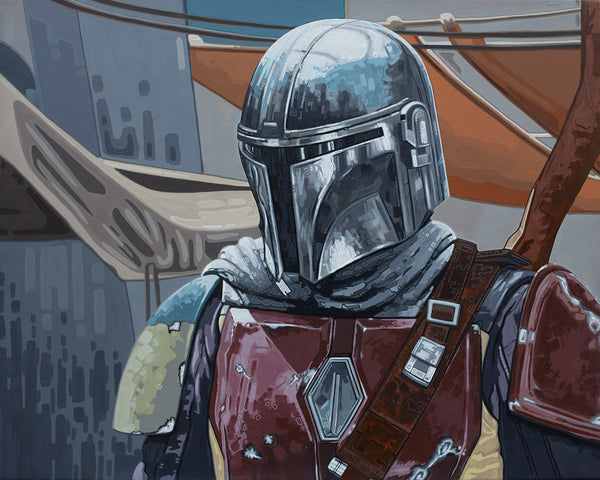 Mando - Star Wars Art By Luke McMullan – Disney Art On Main Street