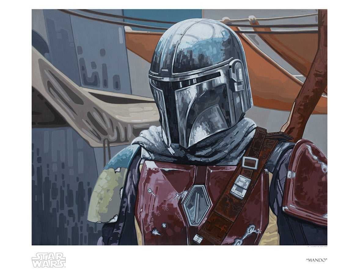 Star Wars: The Mandalorian interpretive artwork by Luke McMullan. - Paper