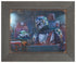 Mando and Grogu on the Razor Crest. - Framed Metal Print