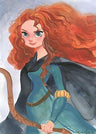 Portrait of Merida with Bow in hand, inspired by Walt's Disney Film "Brave"- Canvas