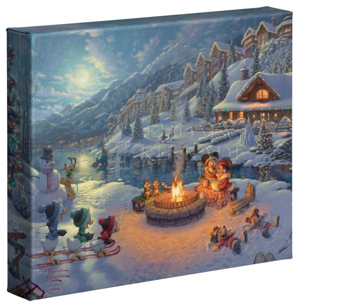 Holiday lights sparkle, and brilliant white snow glistens as some of our favorite Disney friends enjoy the season's festivities in a beautiful winter wonderland! 8x10 Gallery Wraps. 8x10