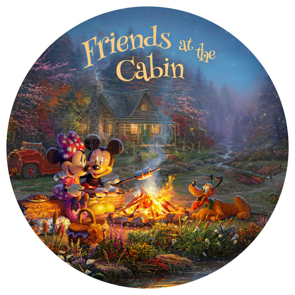 Mickey and Minnie Sweetheart Campfire ll - Disney Wood Sign By