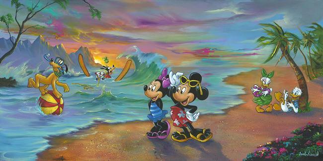Disney's Mickey the gang enjoy a sunny day at the beach.