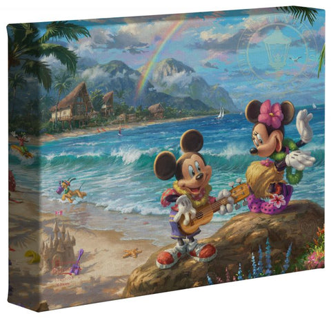 Mickey and Minnie in Hawaii - Disney Art On Main Street