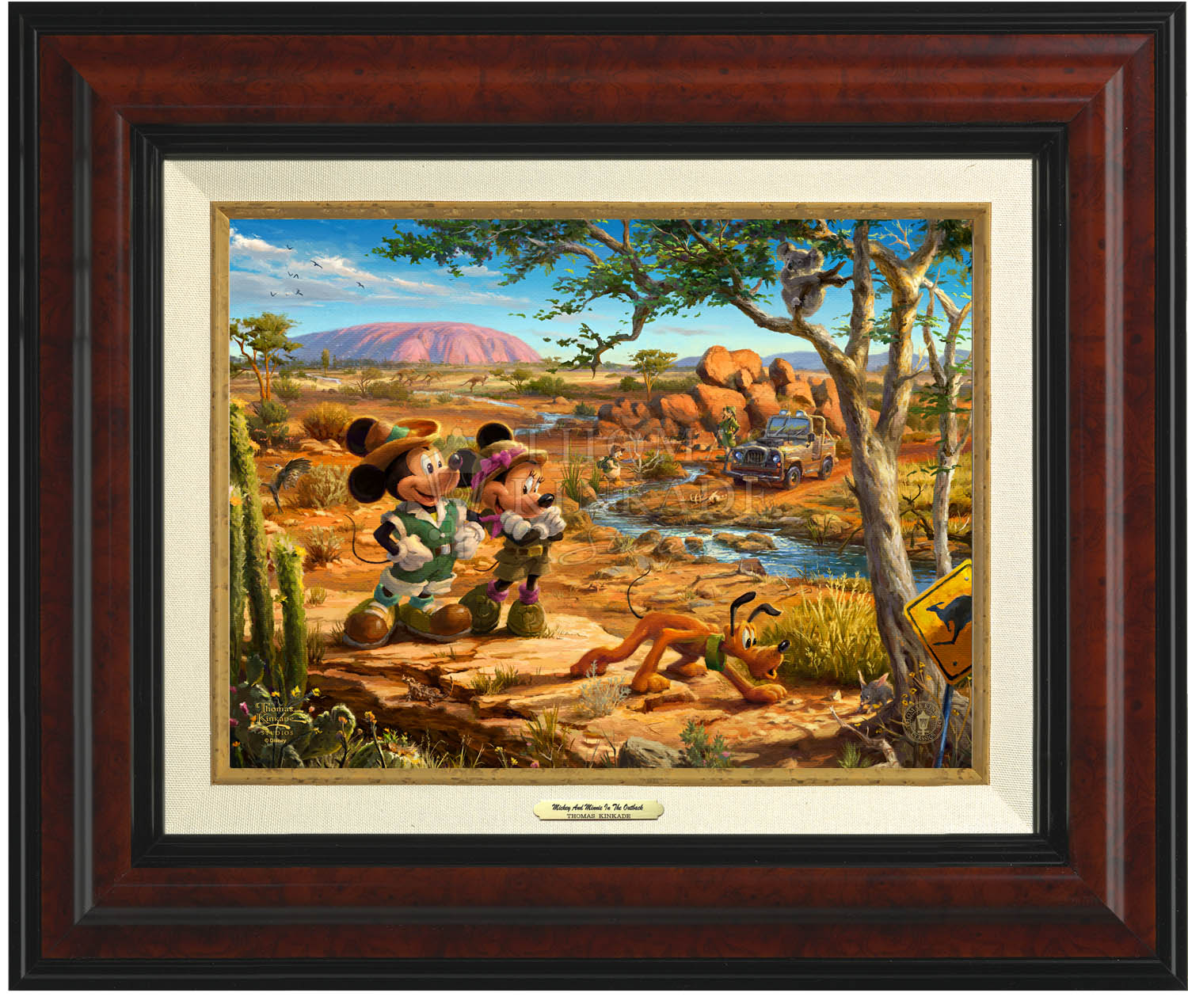 Mickey, Minnie, Pluto Donald, and Goofy explore the land down under - Australia. Burl Frame