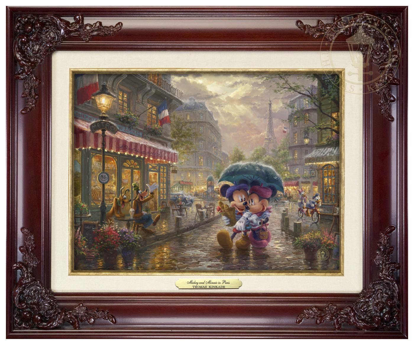 Mickey and Minnie in Paris - Classic Brandy Frame