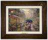 Mickey and Minnie in Paris by Thomas Kinkade Studios.  Dressed in traditional French attire, Mickey and Minnie enjoy playing tourist in their berets and striped shirts after spending the morning at the cafe - espresso frame