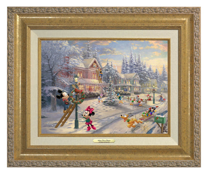 Mickey and all his friends preparing for their favorite time of the year. Antiqie Gold  Frame