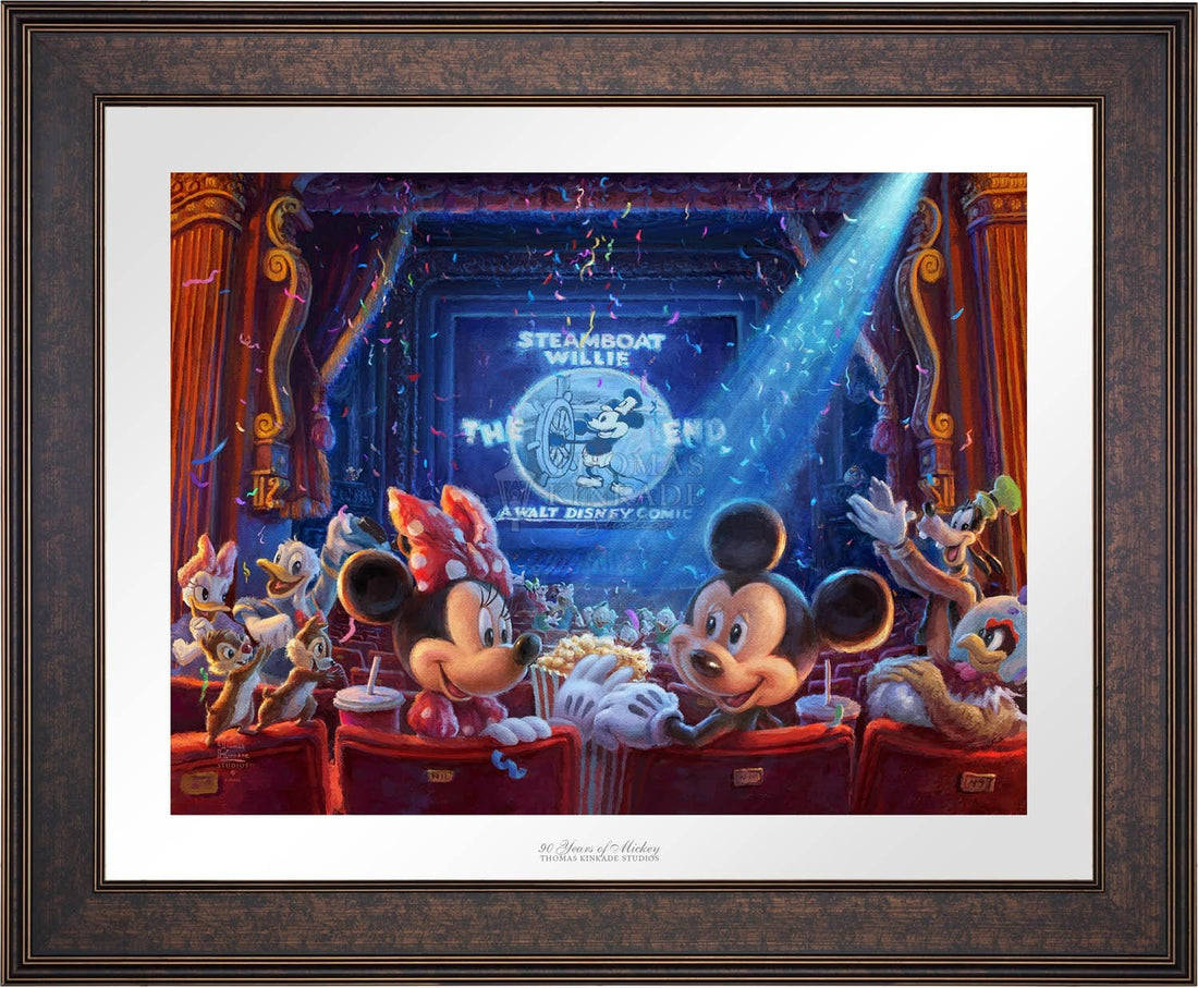 Mickey, Minnie, and friends are celebrating 90 years of memories at the movie theater - Gallery Bronze Petite Frame