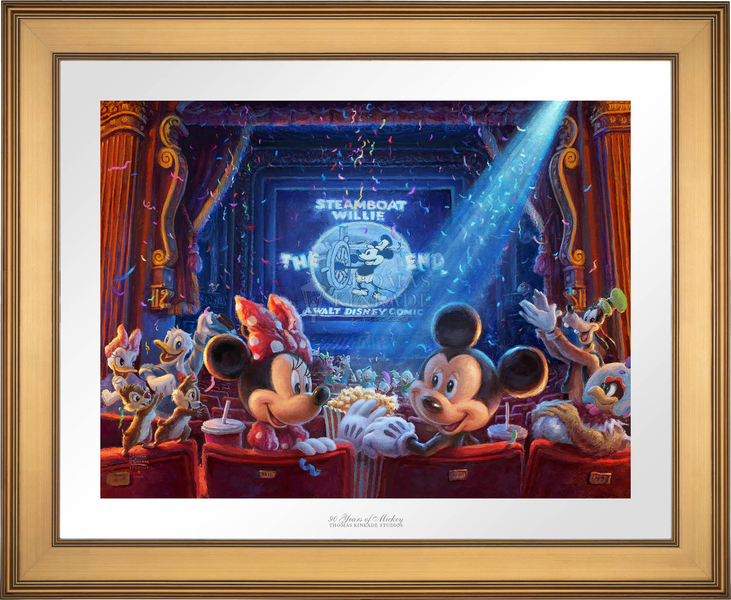 Mickey, Minnie, and friends are celebrating 90 years of memories at the movie theater - Gallery Gold Petite Frame