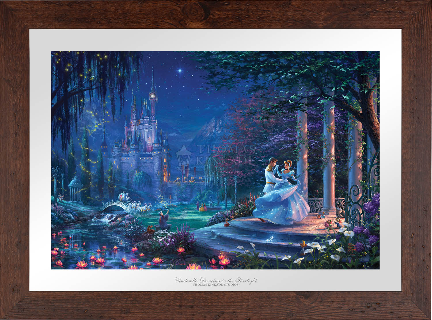 Cinderella's dreams have come true under the starlight Cinderella is in the arms of her prince - Wildwood Frame
