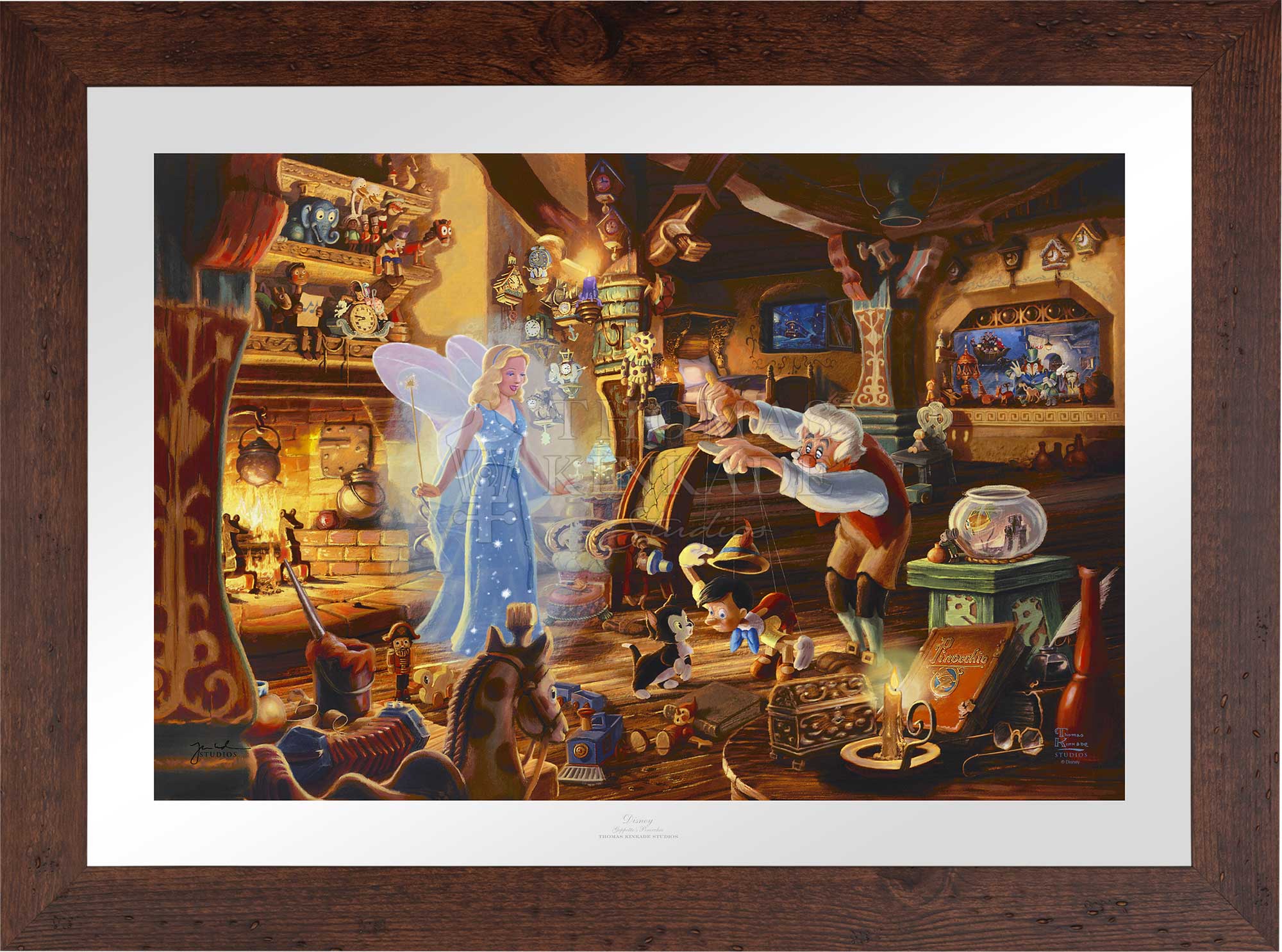 Geppetto's Pinocchio | Limited Edition Paper By Thomas Kinkade Studios –  Disney Art On Main Street