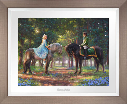 Cinderella-Ella meets &quot;The Prince&quot; for the first time. The two happen to meet in the forest as The Prince is on a stag hunt, and Ella is on a ride of her own. - Space Gray Frame