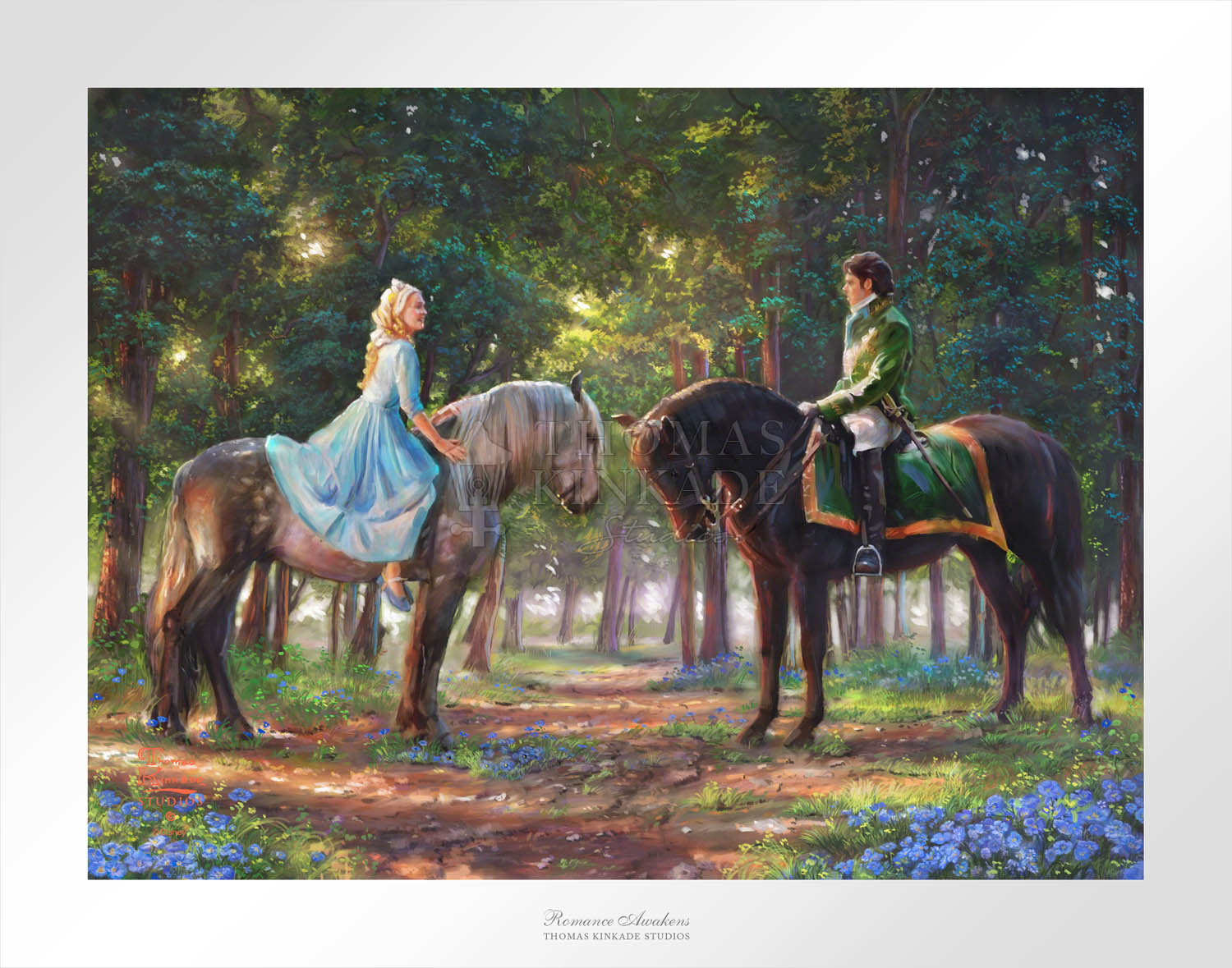 Cinderella-Ella meets "The Prince" for the first time. The two happen to meet in the forest as The Prince is on a stag hunt, and Ella is on a ride of her own.