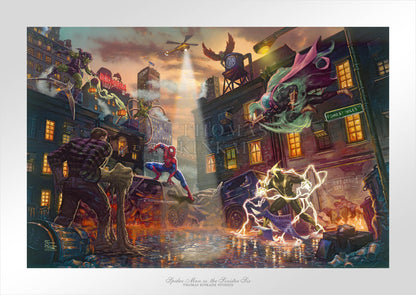 Today the Sinister Six have chosen to tangle with Spider-Man, and as the sun sets over New York City, Unframed