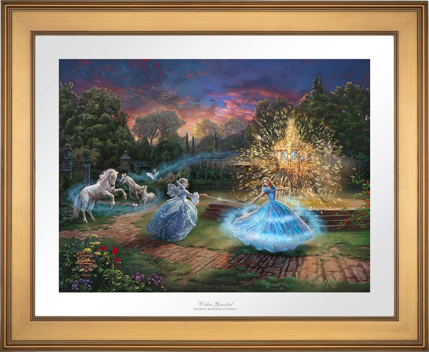 Wishes Granted features Cinderella's enchanted transformation with the help of her Fairy Godmother  - Gold Frane