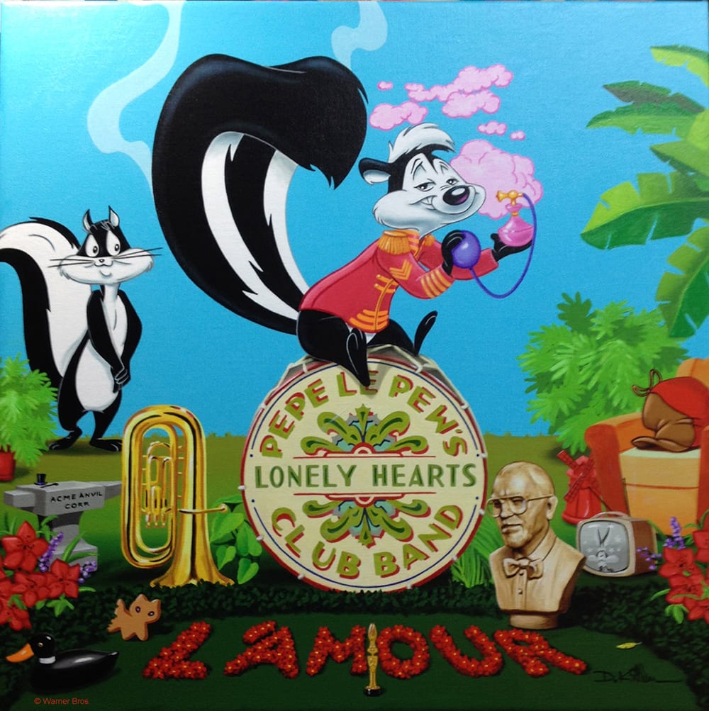 Pepe le Pew’s Lonely Hearts Club Band with Kitty. 