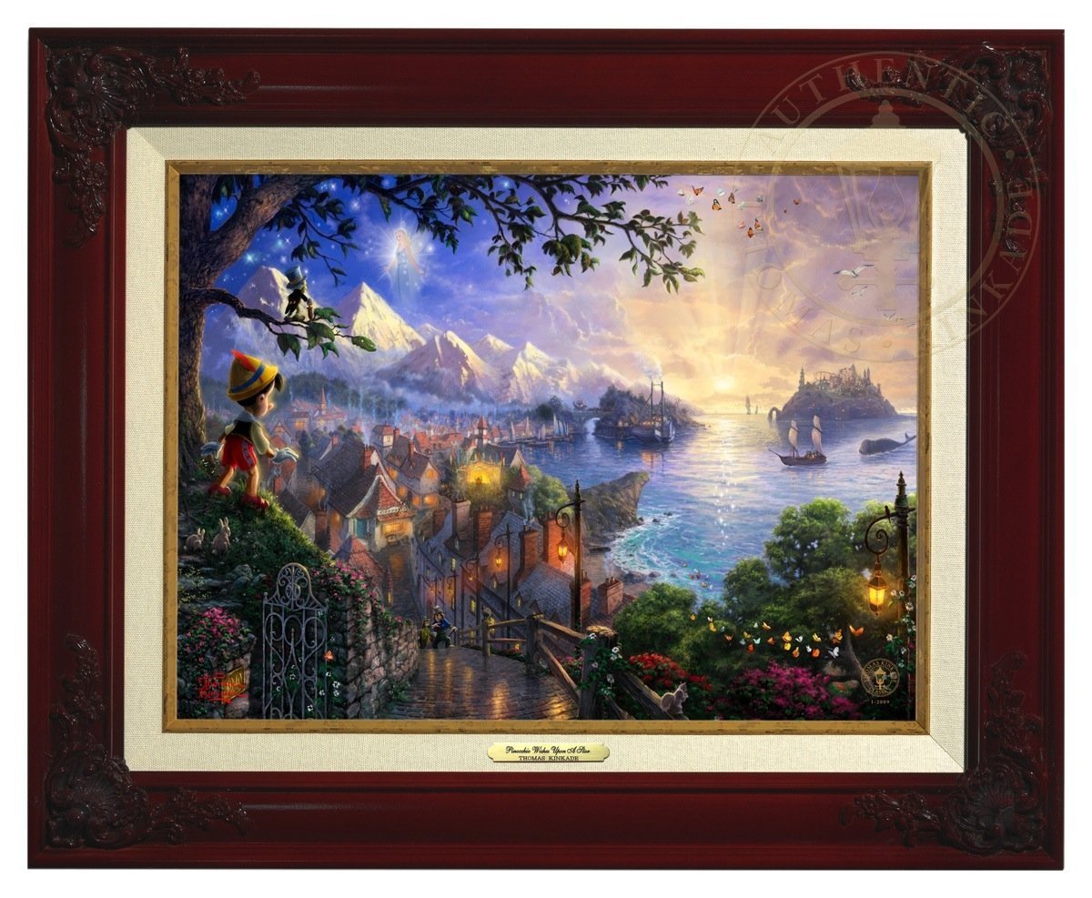 Pinocchio Wishes Upon A Star - Classic Brandy Frame
